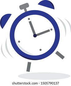blue alarm clock graphic vector