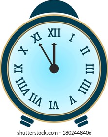 imagen aislada del reloj de alarma azul