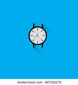 Blue alarm clock vector