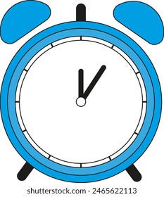 blue alarm time clock icon