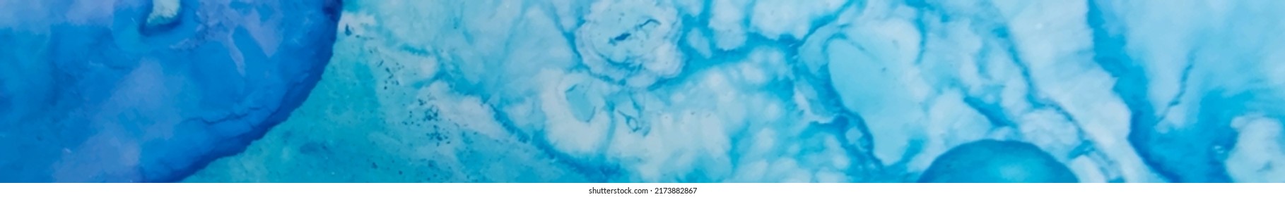 Blauer Alkohol-Tinte Marmor. Rosa Marmor Aquarell. rosafarbener Marmor. rosafarbener Ozean. violetter alkoholhaltiger Hintergrund. blauer Farbverlauf-Hintergrund. Blauer Geode Elegantes Muster. Moderne Vektorvorlage.
