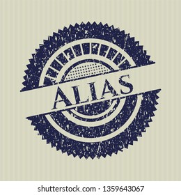 Blue Alias grunge seal