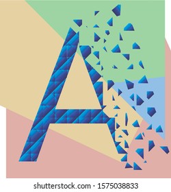 
Blue A-logo and background