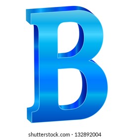 Blue alphabet B