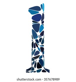 Blue Alphabet Cell Style, Creative Design Templates