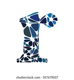 Blue Alphabet Cell Style, Creative Design Templates