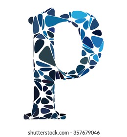 Blue Alphabet Cell Style, Creative Design Templates