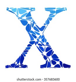 Blue Alphabet Cell Style, Creative Design Templates