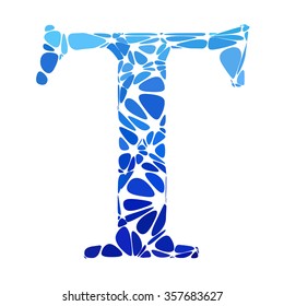 Blue Alphabet Cell Style, Creative Design Templates