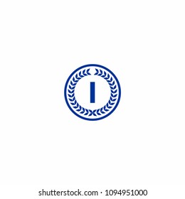 Blue Alphabet Letter Abc Initial on Circle Emblem Logo Vector