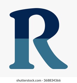 Blue Alphabet Letter R Stock Vector (Royalty Free) 368834366 | Shutterstock