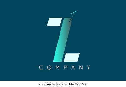 blue alphabet letter Z logo design suitable for a company or business