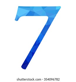 Blue Alphabet Number Polygon Style