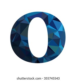 Blue Alphabet Polygon Style