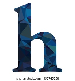 Blue Alphabet Polygon Style