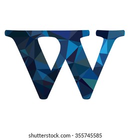 Blue Alphabet Polygon Style