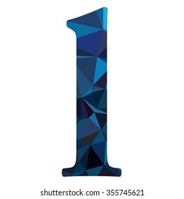Blue Alphabet Polygon Style