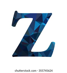 Blue Alphabet Polygon Style