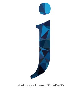 Blue Alphabet Polygon Style