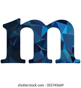 Blue Alphabet Polygon Style