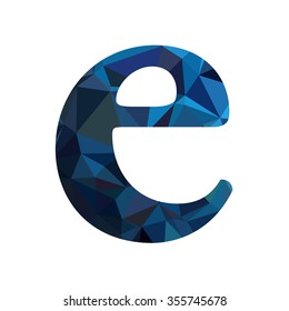 Blue Alphabet Polygon Style