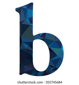 Blue Alphabet Polygon Style