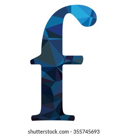 Blue Alphabet Polygon Style