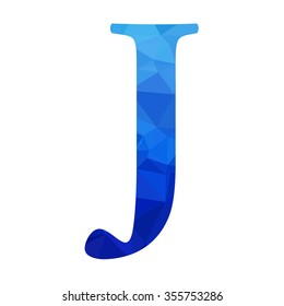 Blue Alphabet Polygon Style