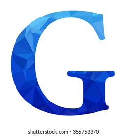 Blue Alphabet Polygon Style