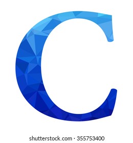 Blue Alphabet Polygon Style