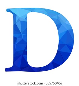 Blue Alphabet Polygon Style