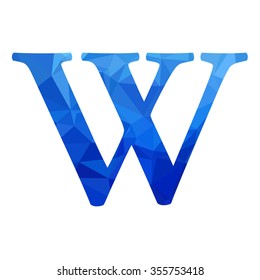 Blue Alphabet Polygon Style