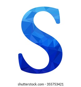 Blue Alphabet Polygon Style