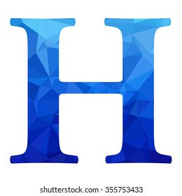 Blue Alphabet Polygon Style