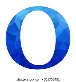 Blue Alphabet Polygon Style
