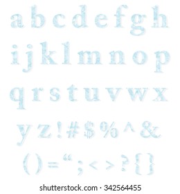 Blue Alphabet Polygon Style, Creative Design Templates