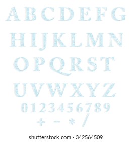Blue Alphabet Polygon Style, Creative Design Templates