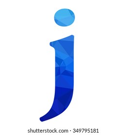 Blue Alphabet Polygon Style, Creative Design Templates