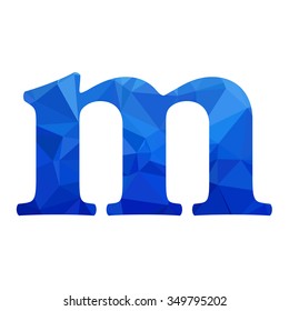 Blue Alphabet Polygon Style, Creative Design Templates