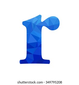 Blue Alphabet Polygon Style, Creative Design Templates
