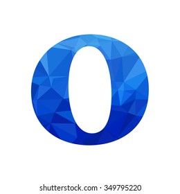 Blue Alphabet Polygon Style, Creative Design Templates