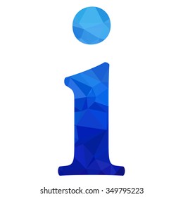Blue Alphabet Polygon Style, Creative Design Templates