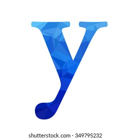 Blue Alphabet Polygon Style, Creative Design Templates