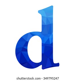 Blue Alphabet Polygon Style, Creative Design Templates