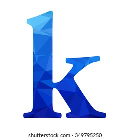 Blue Alphabet Polygon Style, Creative Design Templates