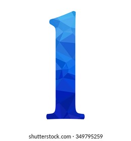 Blue Alphabet Polygon Style, Creative Design Templates