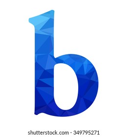 Blue Alphabet Polygon Style, Creative Design Templates