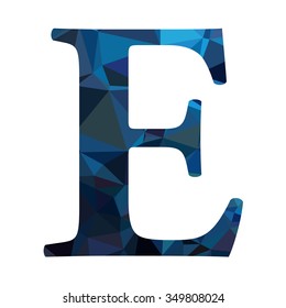 Blue Alphabet Polygon Style, Creative Design Templates
