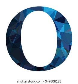 Blue Alphabet Polygon Style, Creative Design Templates