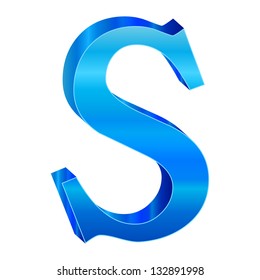 Blue alphabet S
